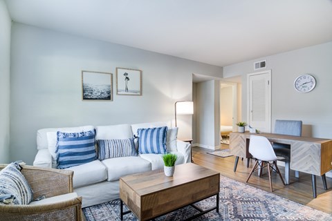 Collier Flats Apartments in Atlanta GA photo of living room with hardwood flooring
